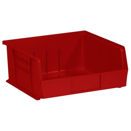 Bsc Preferred 10-7/8 x 11 x 5'' Red Plastic Stack & Hang Bin Boxes, 6PK BUY00014928